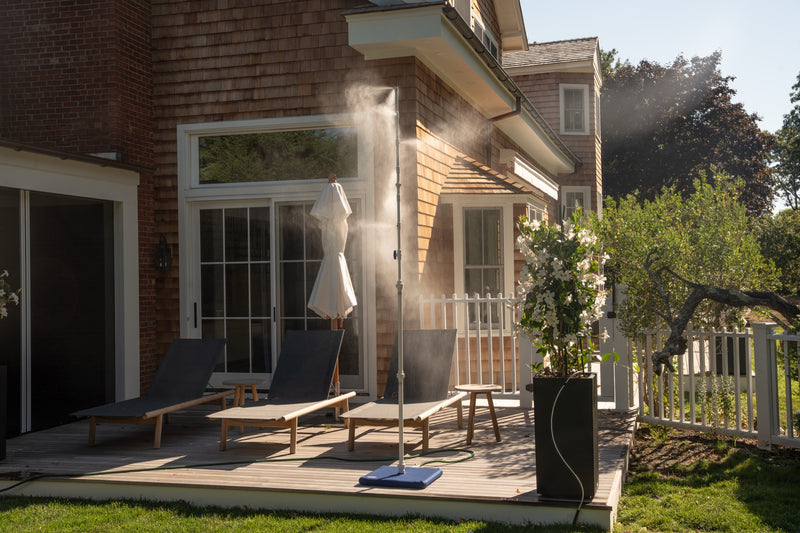 Mr Patio Mister cooling a real backyard