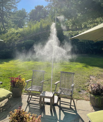 Outdoor entertaining with mister